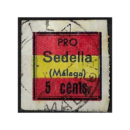 Viñeta. Pro Sedella. Málaga. 5 Cents (Usado)