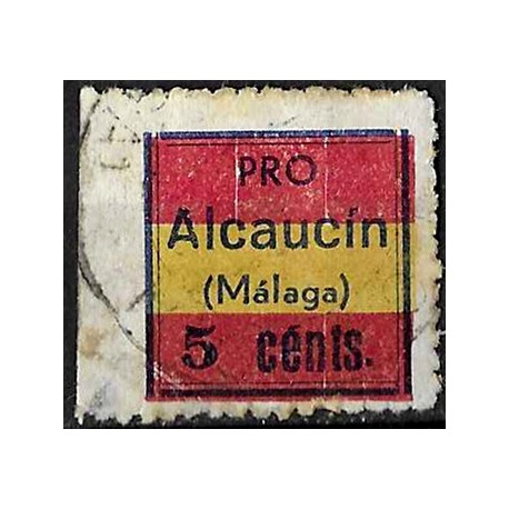 Viñeta. Pro Alcaucín. Málaga. 5 Céntimos (Usado)