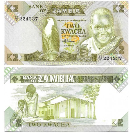 (24c) Zambia. 1980-88. 2 Kwacha (SC)