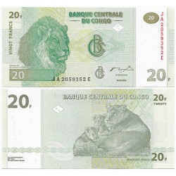 (94) Congo. 2003. 20 Francs (SC)