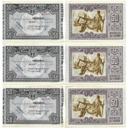 España (II República). 1937. 50 Pesetas (MBC) Trío Correlativo