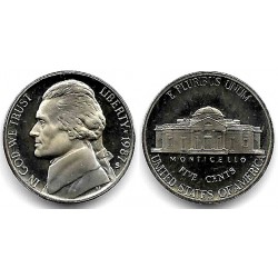 (A192) Estados Unidos de América. 1987(S). 5 Cents (Proof)