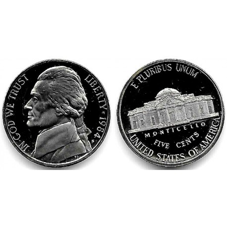 (A192) Estados Unidos de América. 1984(S). 5 Cents (Proof)