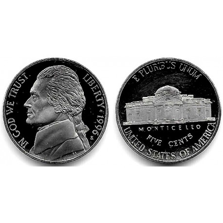 (A192) Estados Unidos de América. 1996(S). 5 Cents (Proof)
