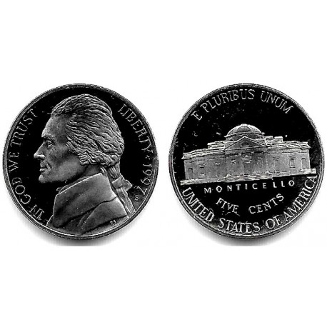 (A192) Estados Unidos de América. 1997(S). 5 Cents (Proof)