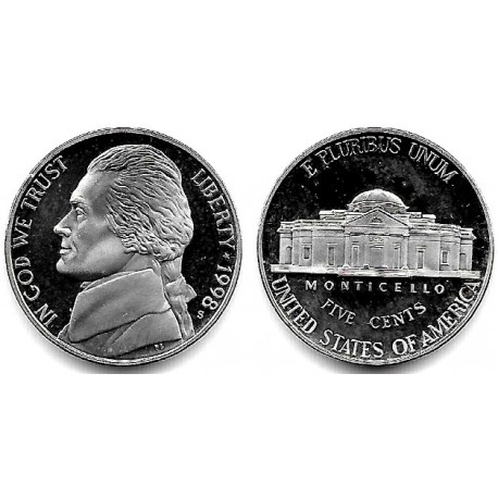 (A192) Estados Unidos de América. 1998(S). 5 Cents (Proof)