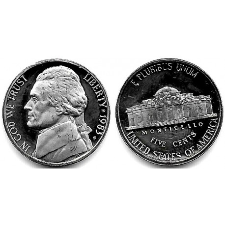 (A192) Estados Unidos de América. 1983(S). 5 Cents (Proof)