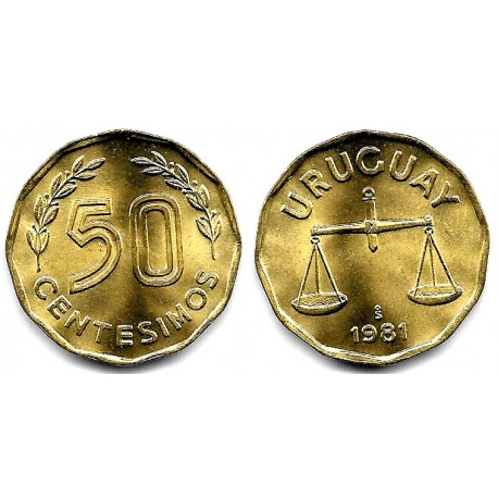 (68) Uruguay. 1976. 50 Centesimos (SC)