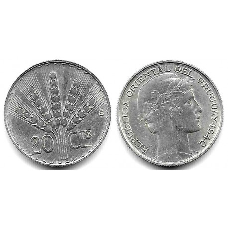 (29) Uruguay. 1942. 20 Centesimos (MBC+) (Plata)