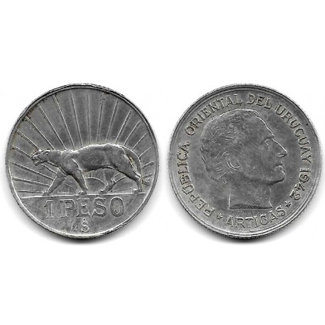 (30) Uruguay. 1942. 1 Peso (MBC) (Plata)