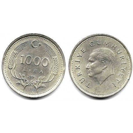 (997) Turquía. 1991. 1000 Lira (MBC)
