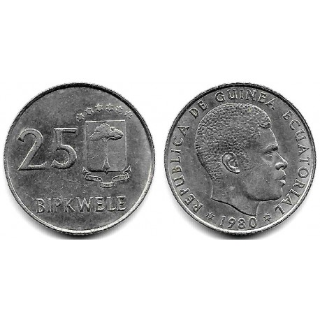 (52) Guinea Ecuatorial. 1980*(19-80). 25 Bipkwele (EBC)