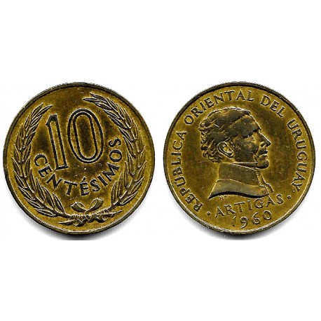 (36) Uruguay. 1960. 10 Centesimos (MBC+)