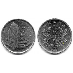 (40) Ghana. 2007. 20 Pesewas (EBC)