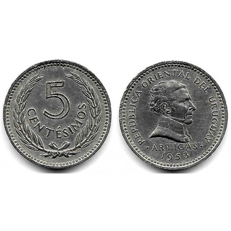 (34) Uruguay. 1953. 5 Centesimos (MBC)