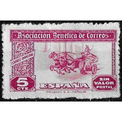 Asociación Benéfica de Correos. 5 Céntimos (Nuevo, con señal de fijasellos)