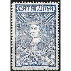 Viñeta. Pere III. Catalunya. 2 Céntimos (Nuevo, con señal de fijasellos)