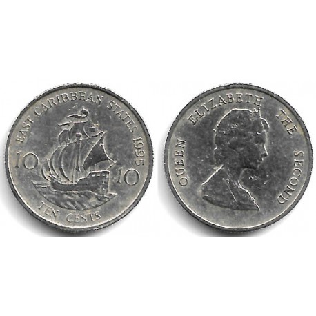 (13) Estados Orientales Caribeños. 1995. 10 Cents (MBC-)