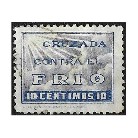Viñeta. Cruzada contra el Frío. Burgos. 10 Céntimos (Usado)