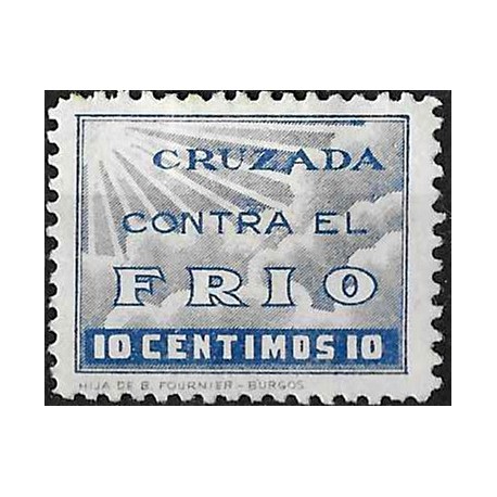 Viñeta. Cruzada contra el Frío. Burgos. 10 Céntimos (Nuevo, sin goma)