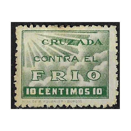 Viñeta. Cruzada contra el Frío. Burgos. 10 Céntimos (Nuevo, sin goma)