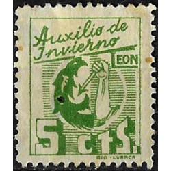 Viñeta. Auxilio de Invierno. León. 5 Céntimos (Usado)
