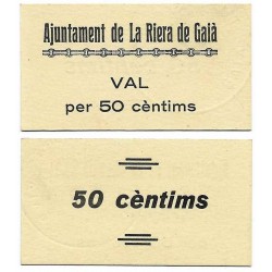 Riera de Gaià. 1937. 50 Céntimos (SC)