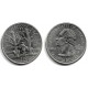 (321) Estados Unidos de América. 2001(D). Quarter Dollar (EBC) Vermont