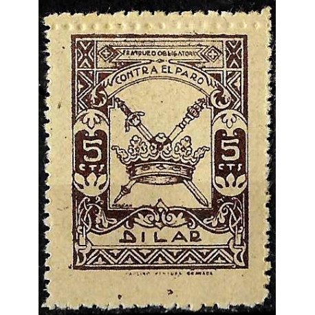Viñeta. Contra el Paro. Dilar. 5 Céntimos (Nuevo, con señal de fijasellos)