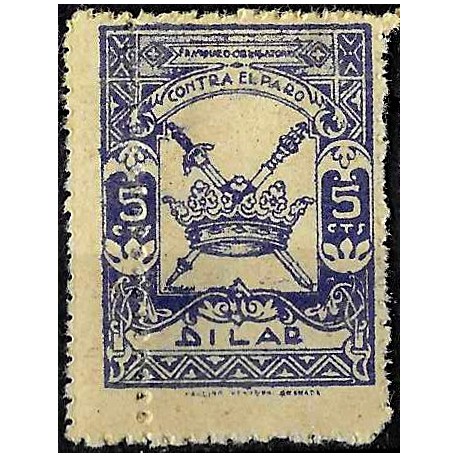 Viñeta. Contra el Paro. Dilar. 5 Céntimos (Nuevo, con señal de fijasellos)