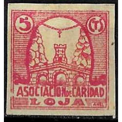 Viñeta. Loja. Caridad. 5 Céntimos (Nuevo, con señal de fijasellos y sin goma)