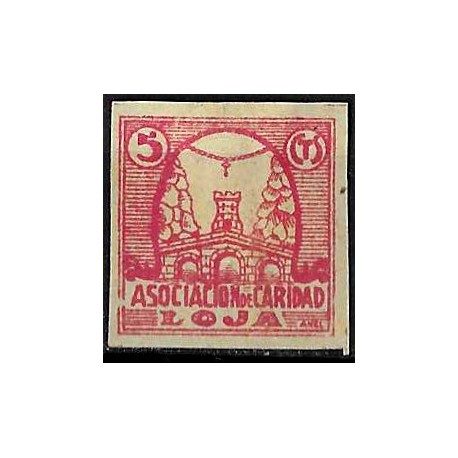 Viñeta. Loja. Caridad. 5 Céntimos (Nuevo, con señal de fijasellos y sin goma)