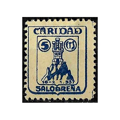 Viñeta. Salobreña. Caridad. 5 Céntimos (Nuevo, con señal de fijasellos)