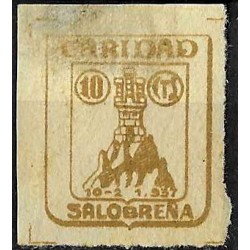Viñeta. Salobreña. Caridad. 10 Céntimos (Nuevo, con señal de fijasellos y manchado)