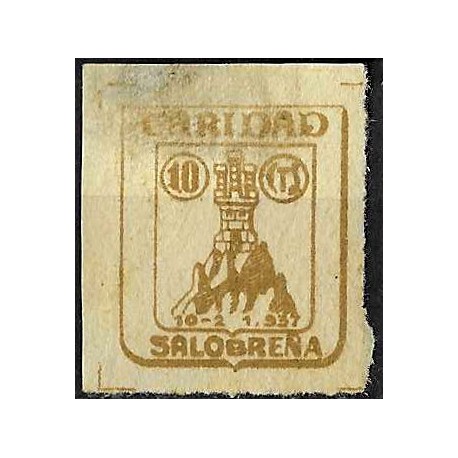 Viñeta. Salobreña. Caridad. 10 Céntimos (Nuevo, con señal de fijasellos y manchado)