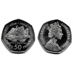 (1050) Gibraltar. 2004. 50 Pence (SC)