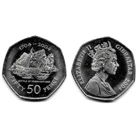 (1050) Gibraltar. 2004. 50 Pence (SC)