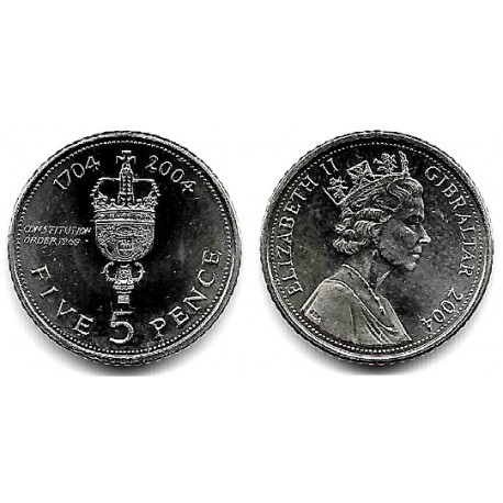 (1049) Gibraltar. 2004. 5 Pence (SC)