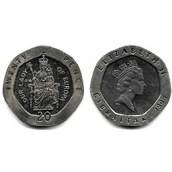 (16) Gibraltar. 1995. 20 Pence (SC-)