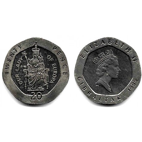 (16) Gibraltar. 1995. 20 Pence (SC-)