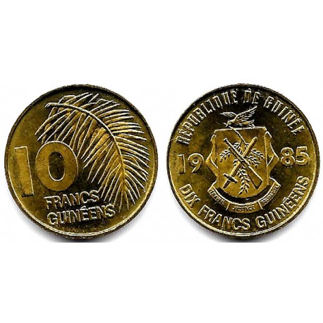 (52) República de Guinea. 1985. 10 Francs (SC)