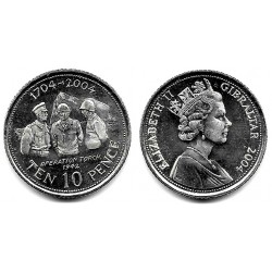 (1047) Gibraltar. 2004. 10 Pence (SC)