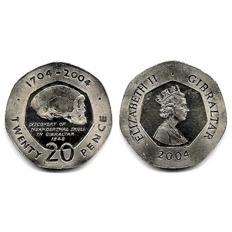 (1048) Gibraltar. 2004. 20 Pence (SC)