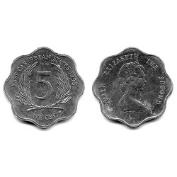 (12) Estados Orientales Caribeños. 1995. 5 Cents (SC-)
