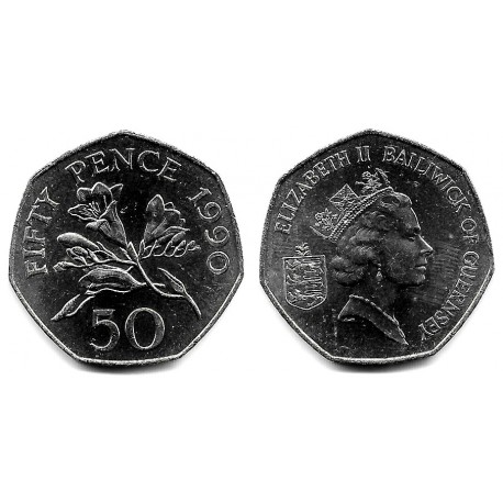 (45.1) Guernsey. 1990. 50 Pence (SC-)