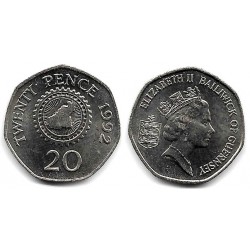 (44) Guernsey. 1992. 20 Pence (SC)
