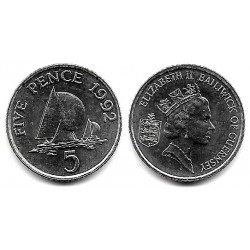 (42.2) Guernsey. 1992. 5 Pence (SC)