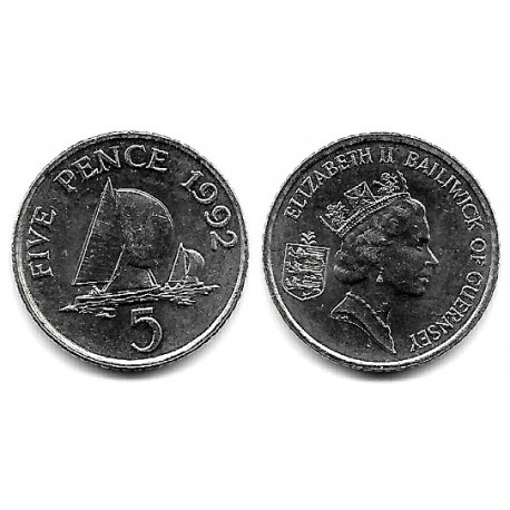 (42.2) Guernsey. 1992. 5 Pence (SC)