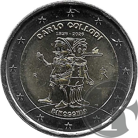 Italia. 2026. 2 Euro (SC) Pinocho