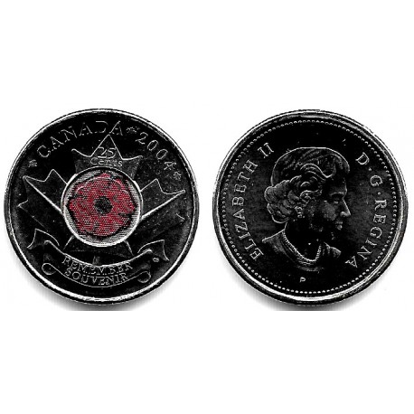 (510a) Canadá. 2004. 25 Cents (SC)